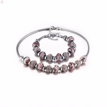 señoras que casan los conjuntos de la joyería del collar de las pulseras del encanto del acero inoxidable 316l para las mujeres